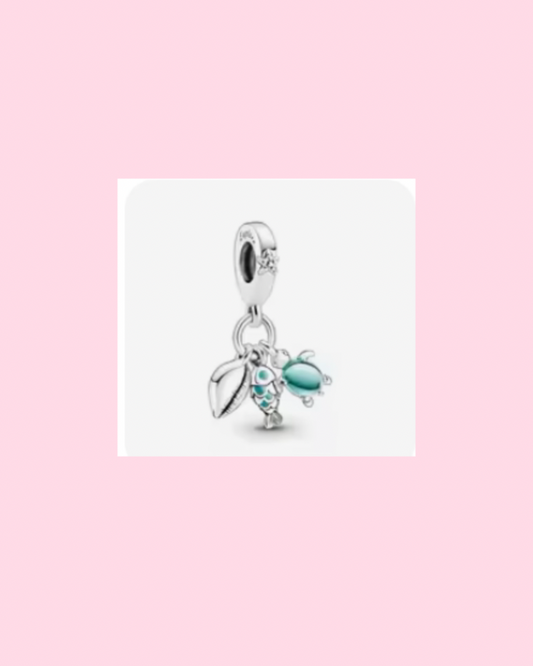 blue turtle bracelet charm