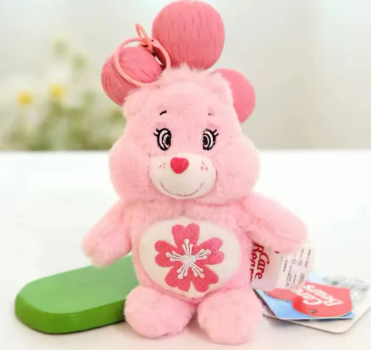 pinkie sakura cherry blossom carebear keychain plushie