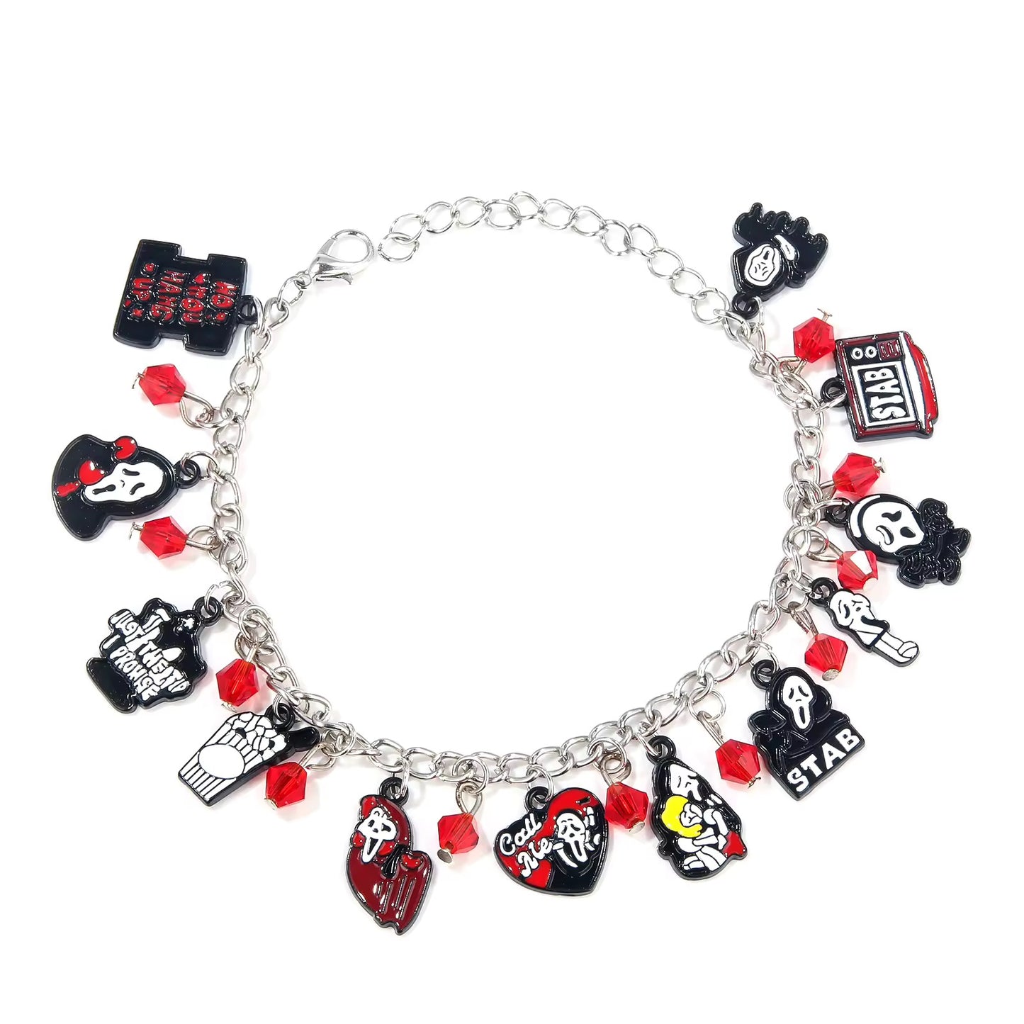 ghost face scream charm bracelets