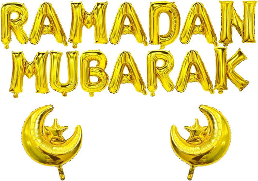 16inch Ramadan Mubarak Foil Balloon Set